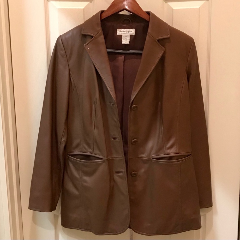 Preston & York Brown Genuine Leather Jacket